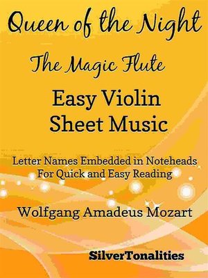 cover image of Queen of the Night Magic Flute Easy Violin Sheet Music
